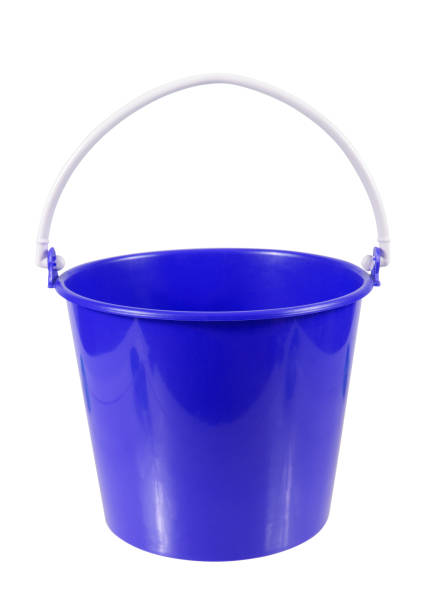 istock empty blue plastic household bucket isolated on white background 1161500132