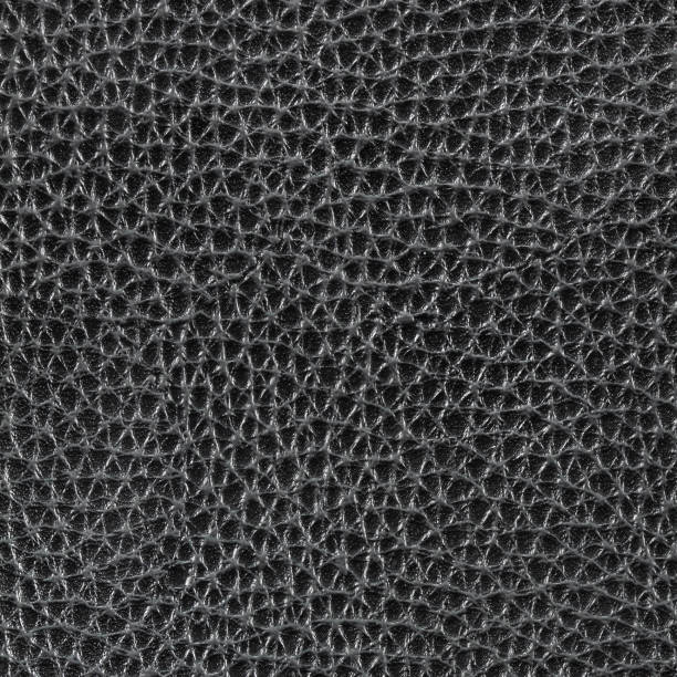 istock Closeup of seamless black leather texture 1161500805