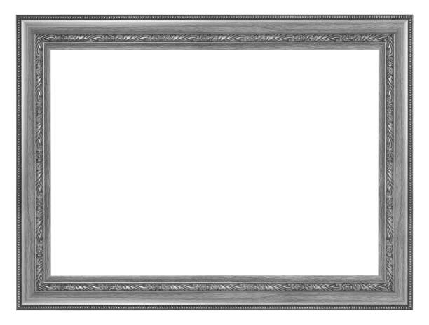istock Vintage wooden frame isolated on white background 1161501838