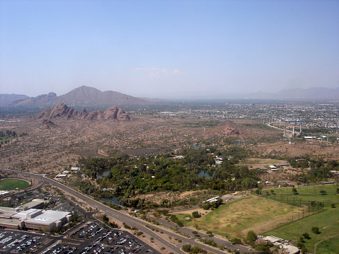 Birds View of Phoenix Suburbs in Summer Time, Arizona