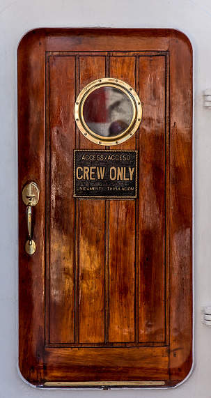 door of a old sailing ship. old sailing ship