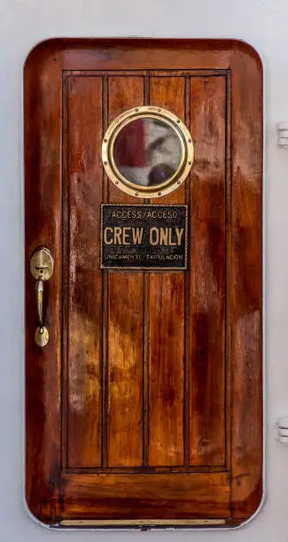 door of a old sailing ship. old sailing ship