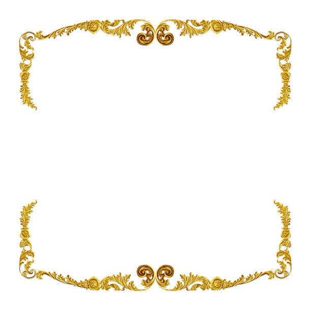 istock Ornament elements, vintage gold floral designs 1161512384
