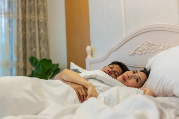 istock Asian Woman Unable To Sleep Through Worry 1161514415