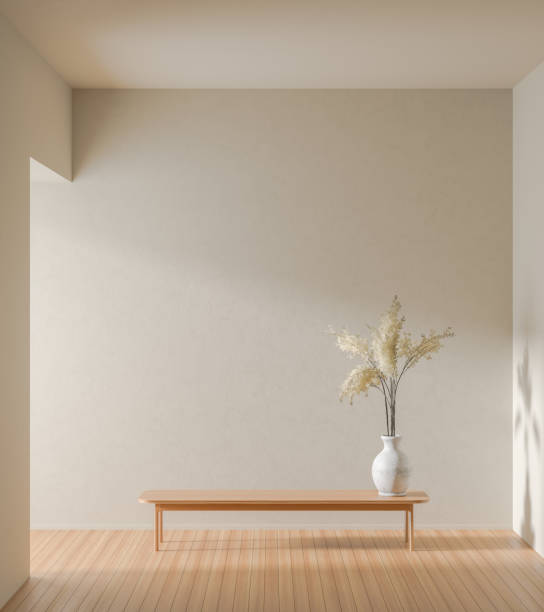 istock Empty wall mock up in moden style interior. Minimalist interior design. 3D illustration. 1161526356