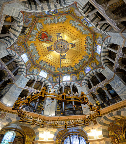 istock Barbarossa Chandelier in Aachen Cathedral 1161529867