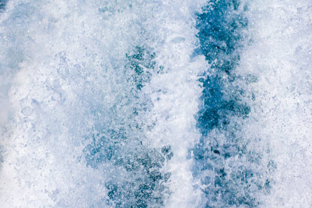 The waves from a high-speed boat
