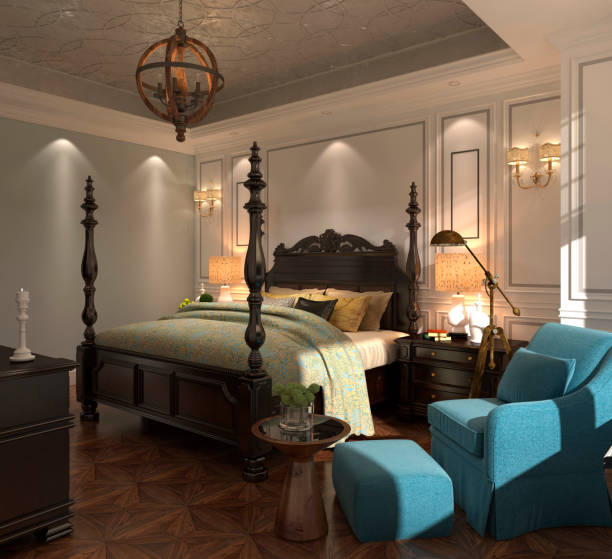 istock Hotel Room Interior 3D Illustration Photorealistic Rendering 1161539448