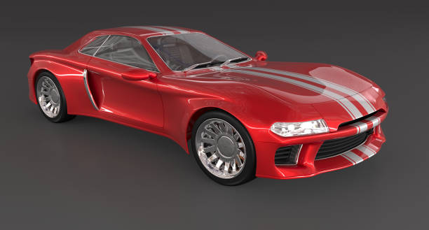 istock Sports coupe red with a hard top 1161540070