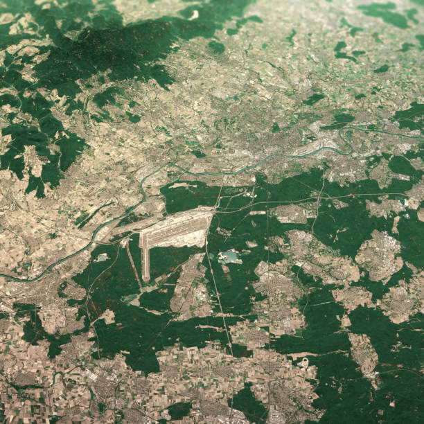 istock Frankfurt Hessen 3D Render Aerial Landscape View From South Jul 2019 1161545790