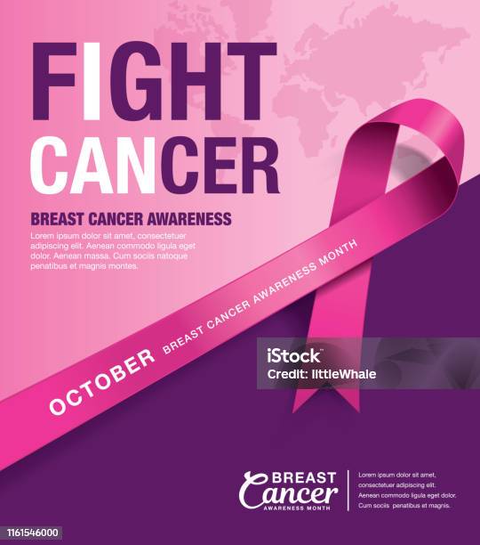Vetores de Mês Da Consciência Do Cancro Da Mama e mais imagens de Conscientização do câncer de mama - Conscientização do câncer de mama, Câncer de Mama, Poster