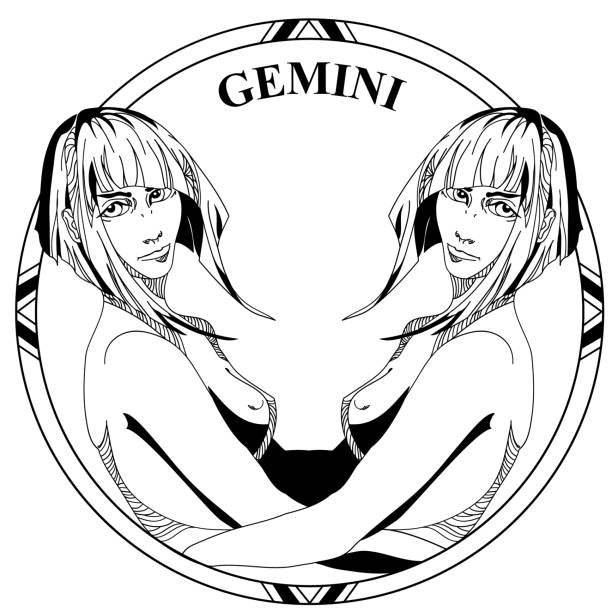 Cartoon Of A Gemini Tattoos Illustrations, Royalty-Free Vector Graphics &  Clip Art - iStock