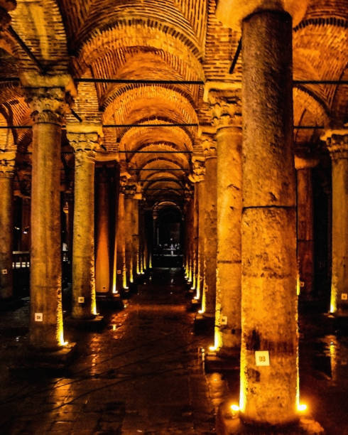 istock Istanbul, Turkey - summer - famous architecture, interior details, decor. Underground Basilica Cistern 1161548061