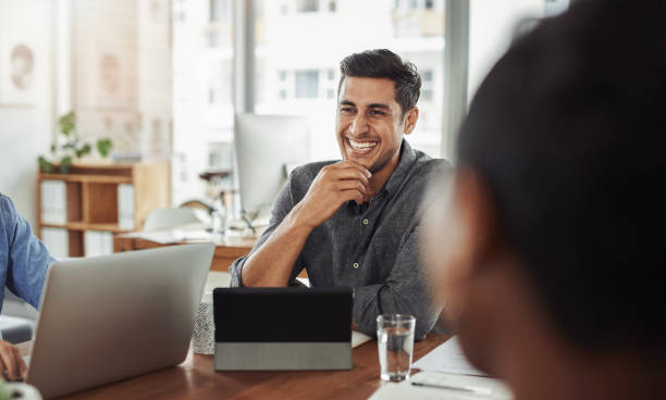 istock Success has him smiling from ear to ear 1161549954