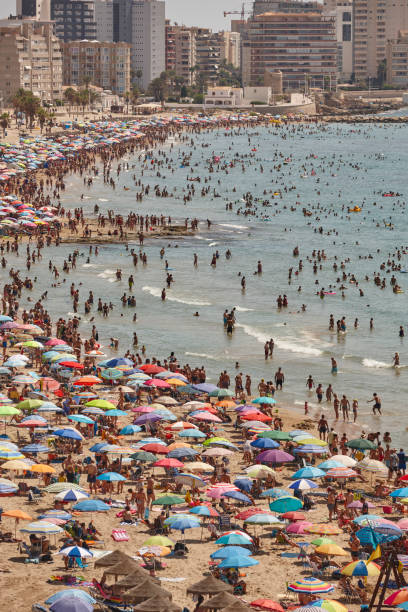 istock Mediterranean coastline in Spain. Calpe beach. Summer crowd. Alicante 1161550101