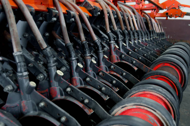 istock mechanism for planting seeds in the tractor 1161550902