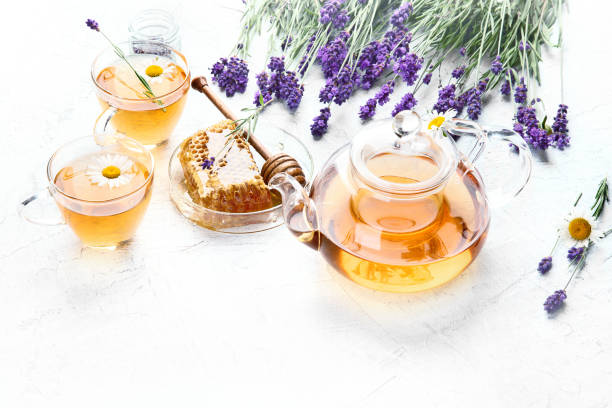 istock Healthy herbal tea and Lavender flowers 1161551458