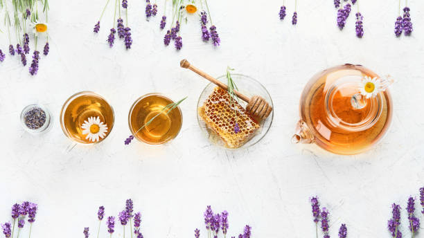 istock Healthy herbal tea and Lavender flowers 1161551473