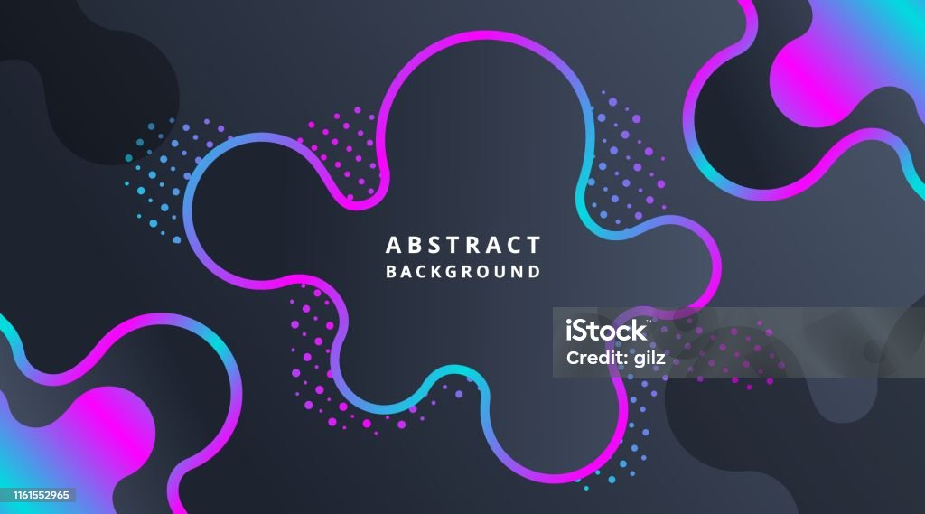 Neodynamic Background Dark Neon Techno Dynamic Modern Fluid Background Stock Illustration ...