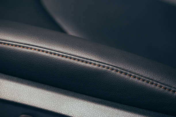 istock Part of leather car seat. Macro. 1161555536