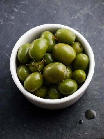 Spanish olives with pure virgin olive oil.