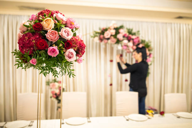 istock Floral designer preparing wedding decoration 1161558334