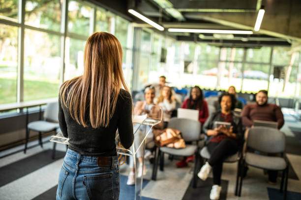istock Making her point on business meeting 1161558524
