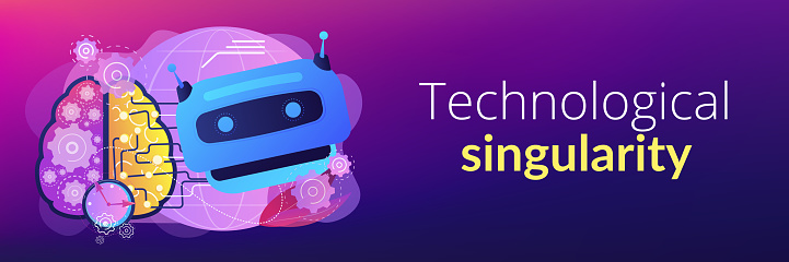 Singularity Tech Technological Singularity Concept Banner Header Stock Illustration ...