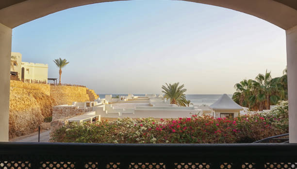 istock Sea view through the arched window . Red Sea. Sharm El Sheikh. Egypt 1161564938