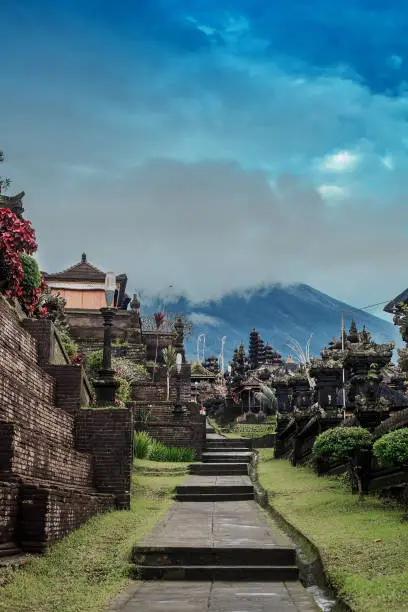 Photo of Road to Pura Besakih temple and mount Agung on Bali, Indonesia