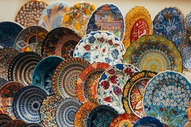 istock Classical Turkish ceramics on the market 1161567357