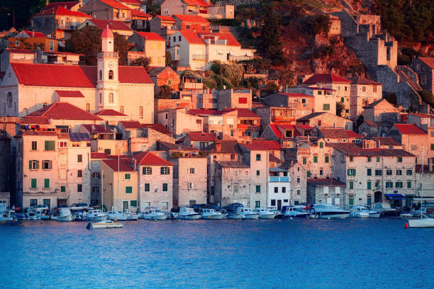 istock Sibenik old city at sunset 1161568434