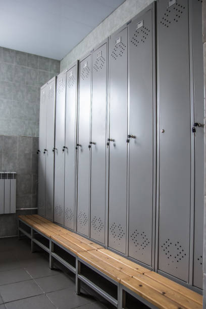 istock metal wardrobes in the locker room 1161568455