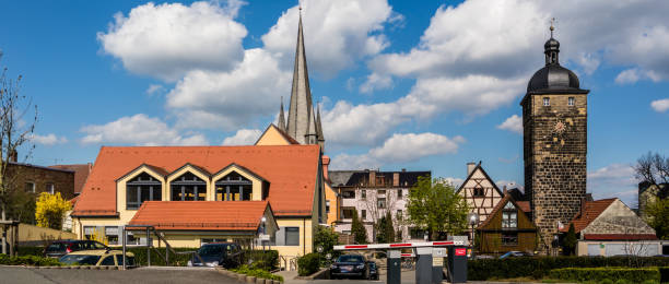 Panorama Upper Gate Tower in Lichtenfels in German Panorama Upper Gate Tower in Lichtenfels in German lichtenfels stock pictures, royalty-free photos & images