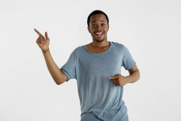 istock Portrait of young man isolated on white studio background 1161577804