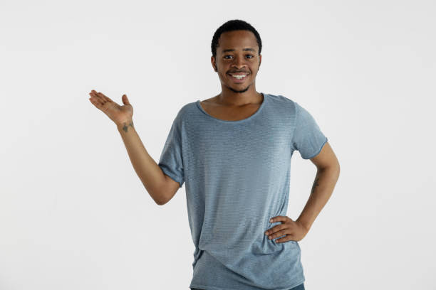 istock Portrait of young man isolated on white studio background 1161577810