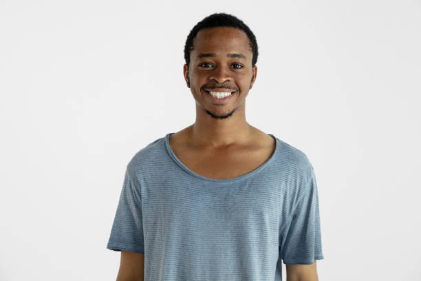 istock Portrait of young man isolated on white studio background 1161577821