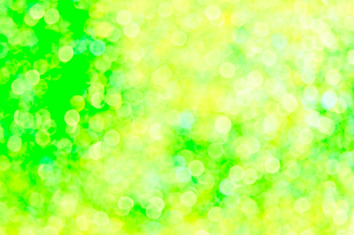 Green lights bokeh background and texture