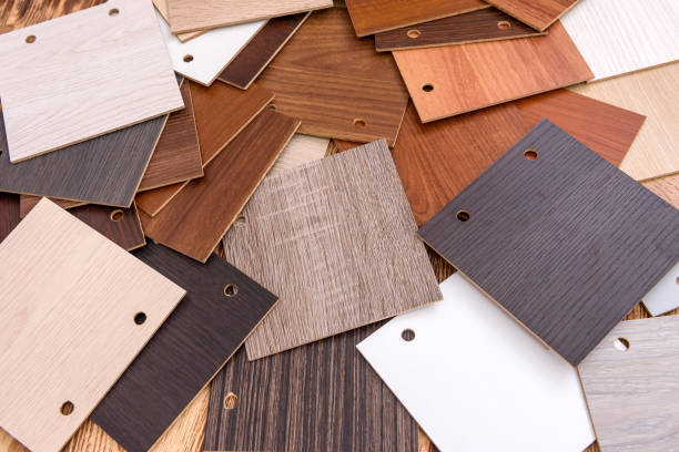 istock Different brown textured wooden samplers close up 1161585236