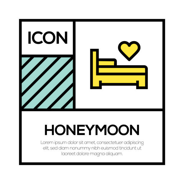 ilustrações de stock, clip art, desenhos animados e ícones de honeymoon icon concept - honeymoon wedding married engagement