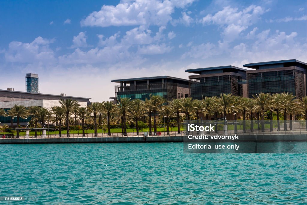 King Abdullah University of Science and Technology campus, Thuwal, Saudi Arabia The University's core campus, located on the Red Sea at Thuwal, is sited on more than 36 square kilometres, encompassing a marine sanctuary, museum, and research facility. Saudi Arabia Stock Photo