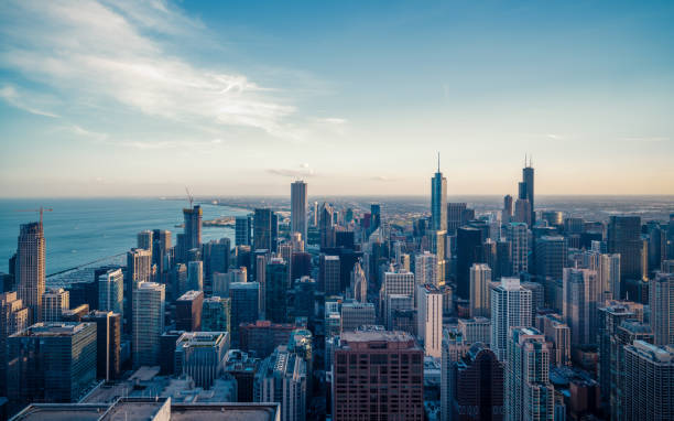 istock Aerial View of Chicago Skyline 1161586945