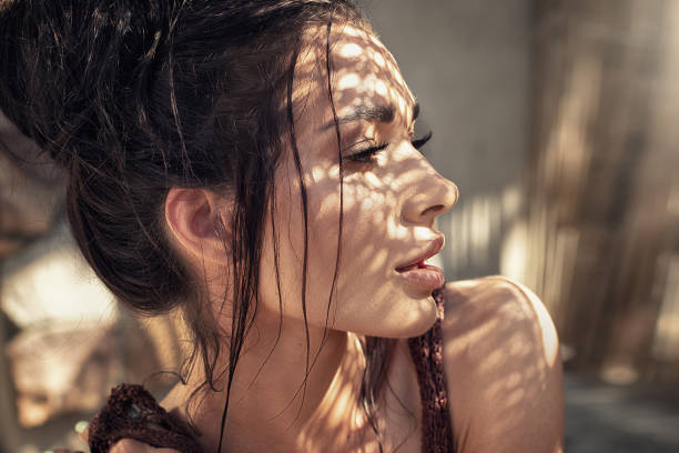 istock Beauty woman with summer look. 1161587937