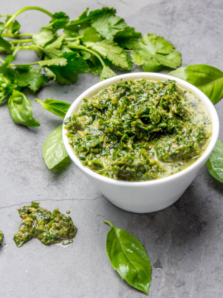 istock Green chimichurri parsley basil sauce 1161589453