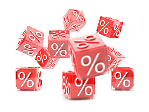 istock Red sale cubes, promotion concept 1161590245