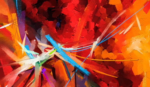 istock Abstract colorful oil painting on canvas texture 1161593357