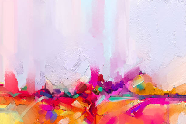 istock Abstract colorful oil painting on canvas texture 1161593359