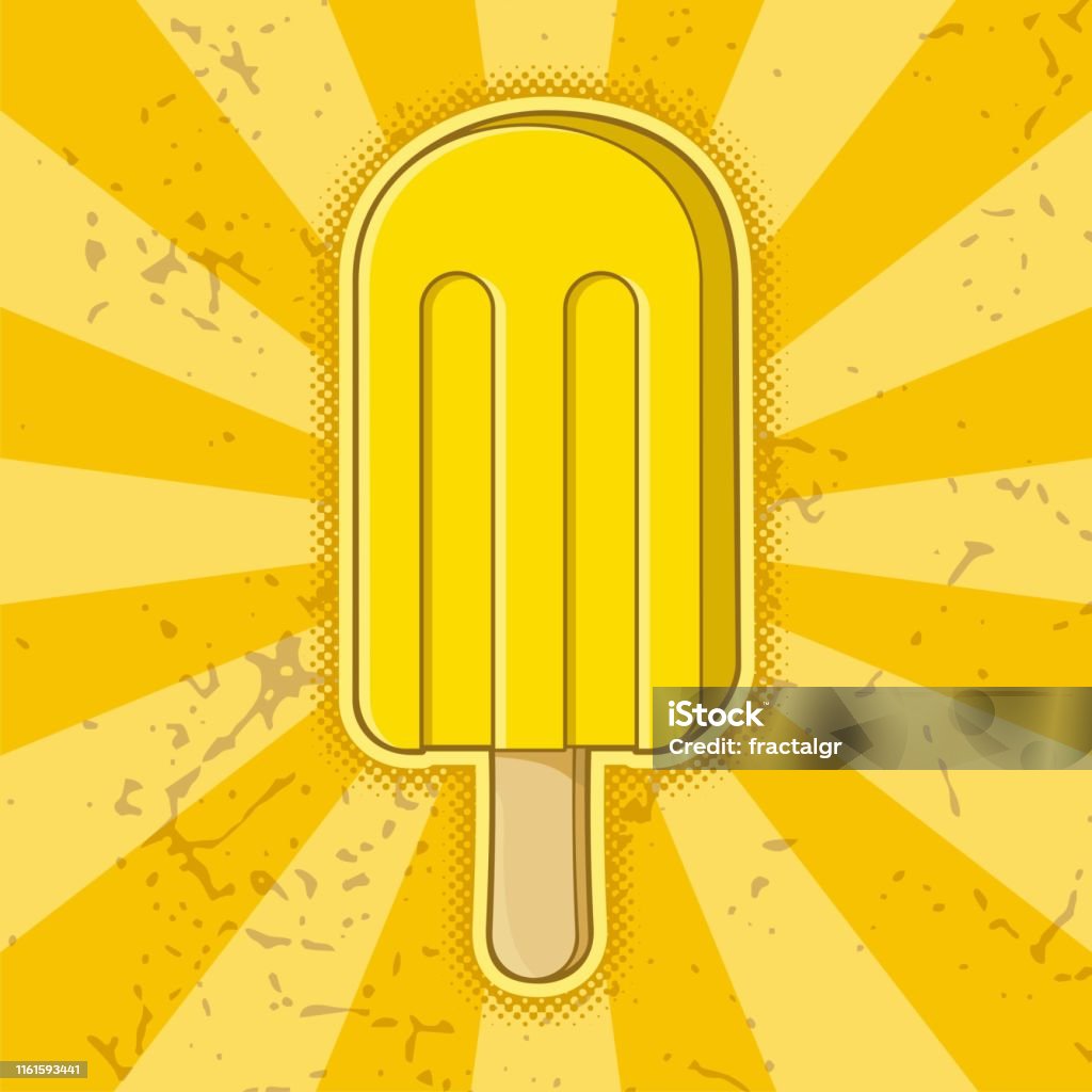 Stik Es Krim Lemon Ilustrasi Stok - Unduh Gambar Sekarang - Es