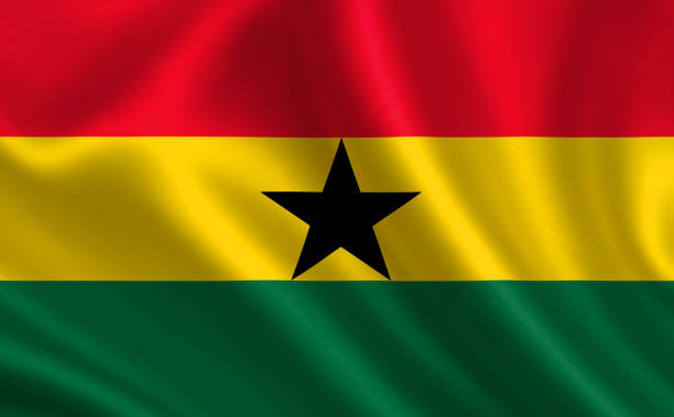 가나의 국기의 이미지입니다 시리즈 아프리카 가나 국기에 대한 스톡 사진 및 기타 이미지 - 가나 국기, 모든 아프리카 국기, 곡선 -  Istock