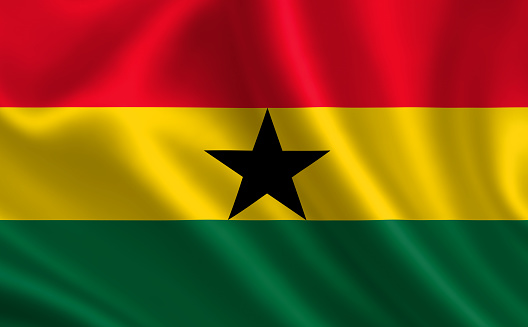 Image of the flag of Ghana. Series \